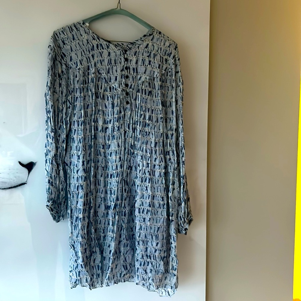Isabelle Marant blue patterned dress NWT